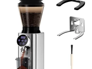 BioloMix Electric Conical Burr Coffee Grinder with Removable Holder. 48 Grind Settings for Espresso, Standard , French Press and Cold Brew